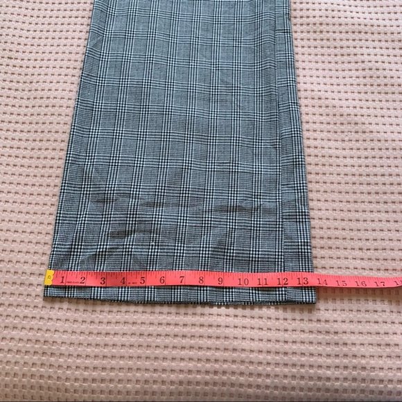 ASOS Current Air Check Plaid Jumpsuit Pants Short Sleeve Ruffle Deep V Neck M - Picture 16 of 16